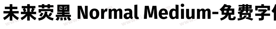 未来荧黑 Normal Medium字体转换